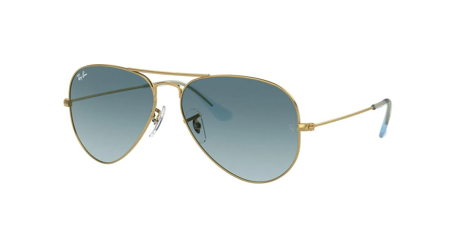 Ray Ban RB 3025 Aviator Large Metal Sunglasses - Medium - 58mm - Silver - view 86